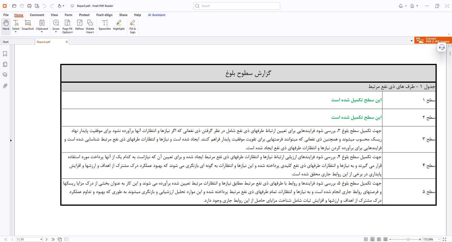 generated pdf