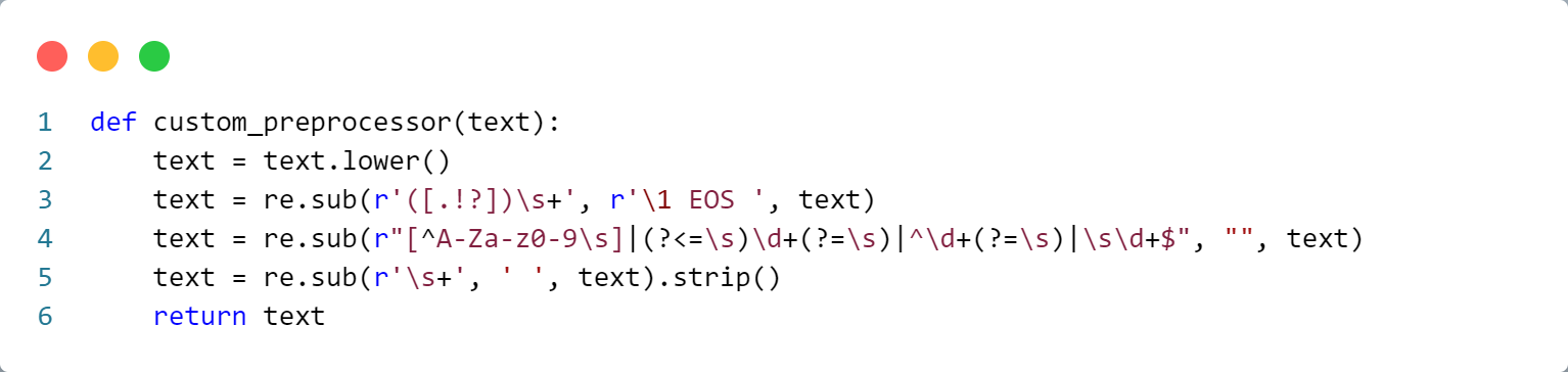custom preprocessor